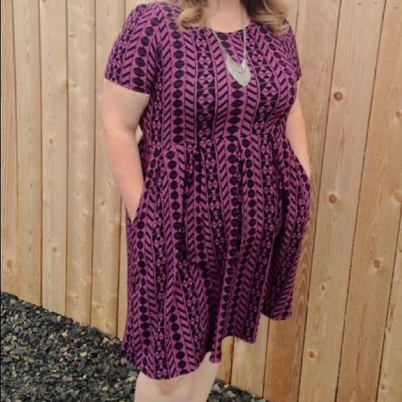 Mustard Yellow Lularoe Amelia Dress - Picture 5 of 5